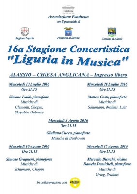 Liguria in musica 2016