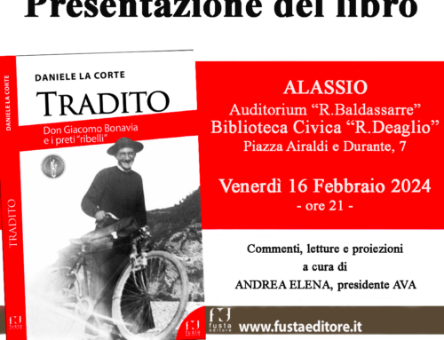 Venerdì 16 febbraio alla Biblioteca Civica di Alassio la presentazione del volume Tradito di Daniele La Corte