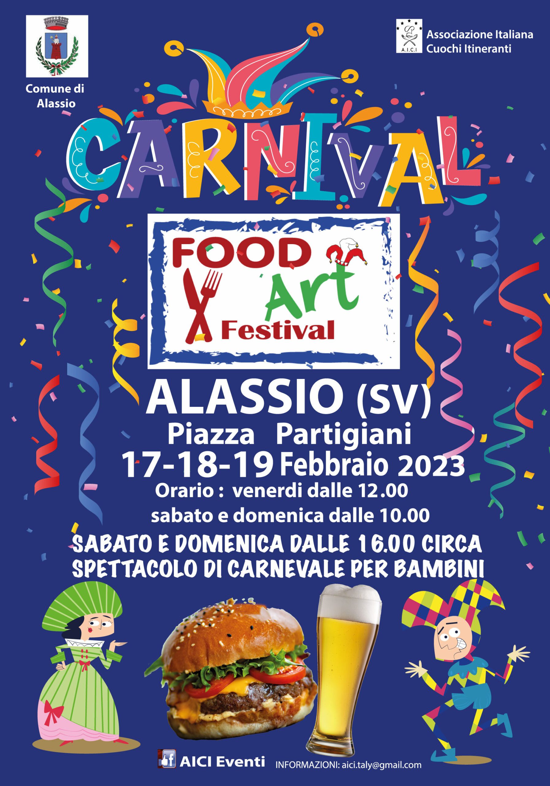 Alassio Carnival Food Art Festival dal 17 al 19 febbraio